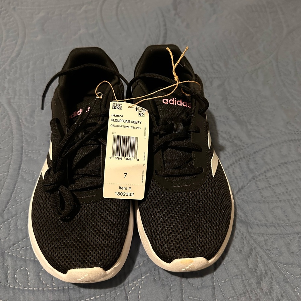 Adidas Cloudfoam Black and White Shoes